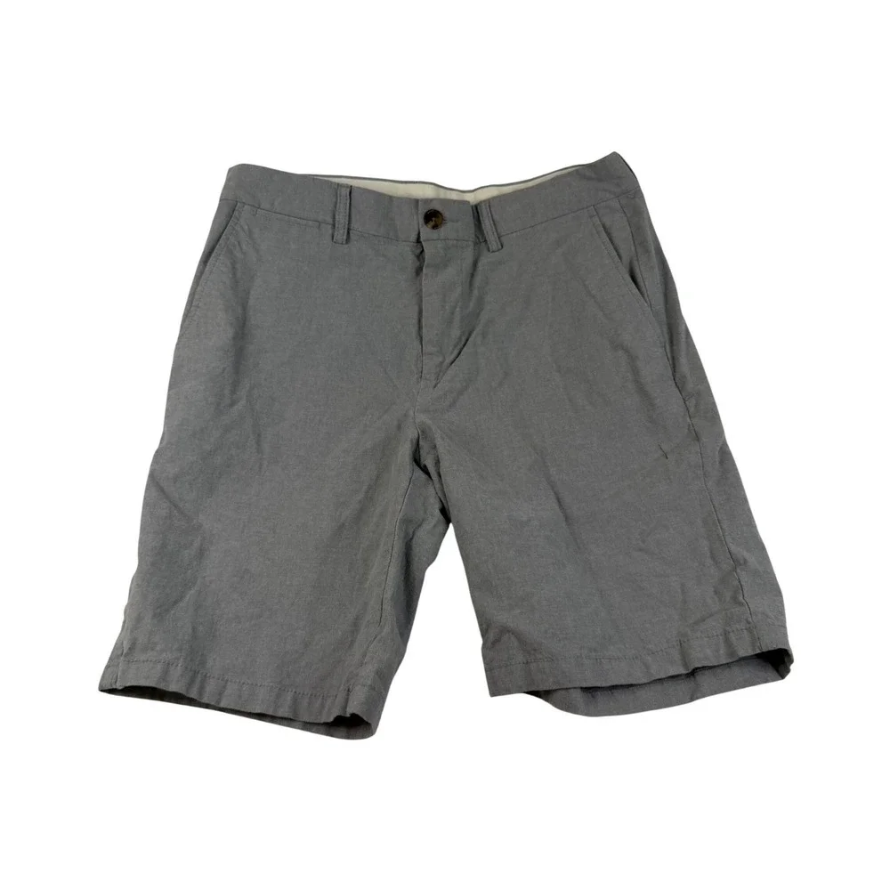 Old Navy Ultimate Slim Built-In Flex Gray Chino Shorts Mens 33 Solid Casual